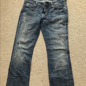 7 jeans distressed light blue wash size 32